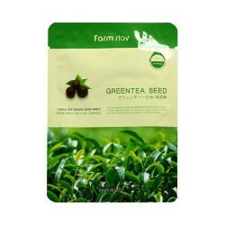 Маска для лица тканевая увлажняющая с экстрактом семян зеленого чая